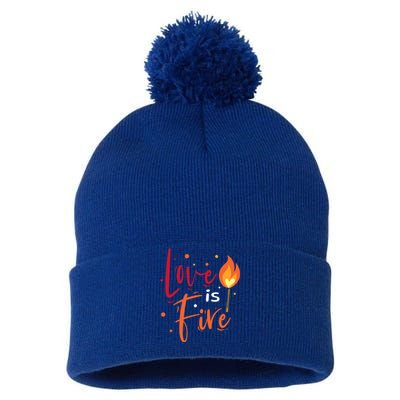 Love Is Fire Lover Couples Husband Wife Love Meaningful Gift Pom Pom 12in Knit Beanie