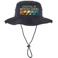 Life Is Full Of Important Choices Vintage Golf Golfer Legacy Cool Fit Booney Bucket Hat