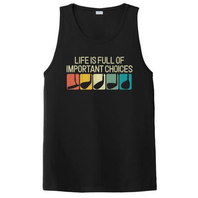 Life Is Full Of Important Choices Vintage Golf Golfer PosiCharge Competitor Tank