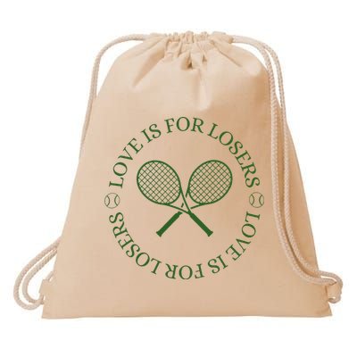 Love Is For Losers Tennis Funny For Tennis Player Drawstring Bag