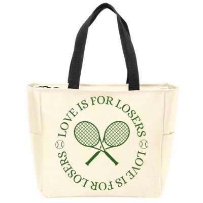 Love Is For Losers Tennis Funny For Tennis Player Zip Tote Bag
