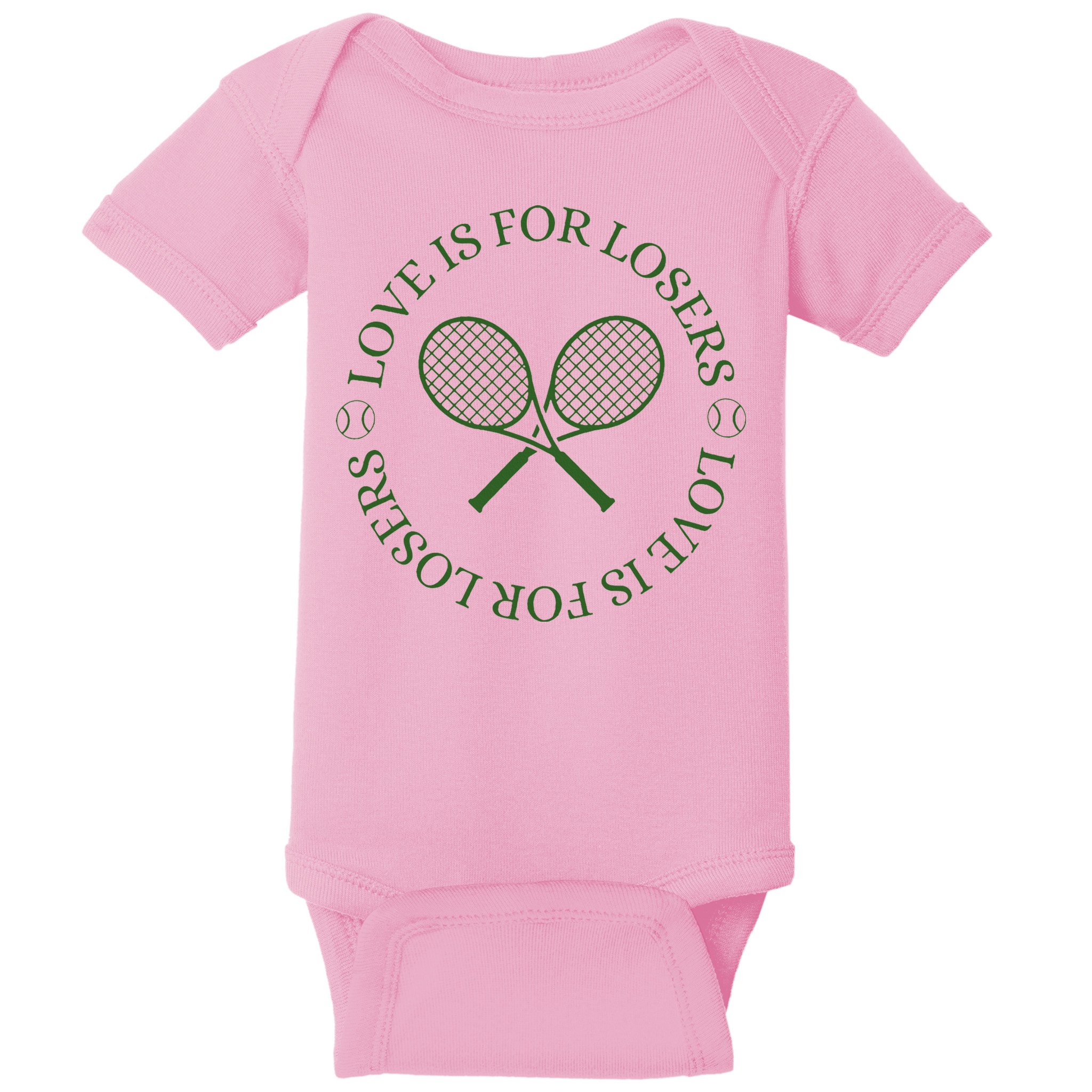 Love Is For Losers Tennis Funny For Tennis Player Baby Bodysuit