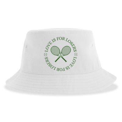 Love Is For Losers Tennis Funny For Tennis Player Sustainable Bucket Hat
