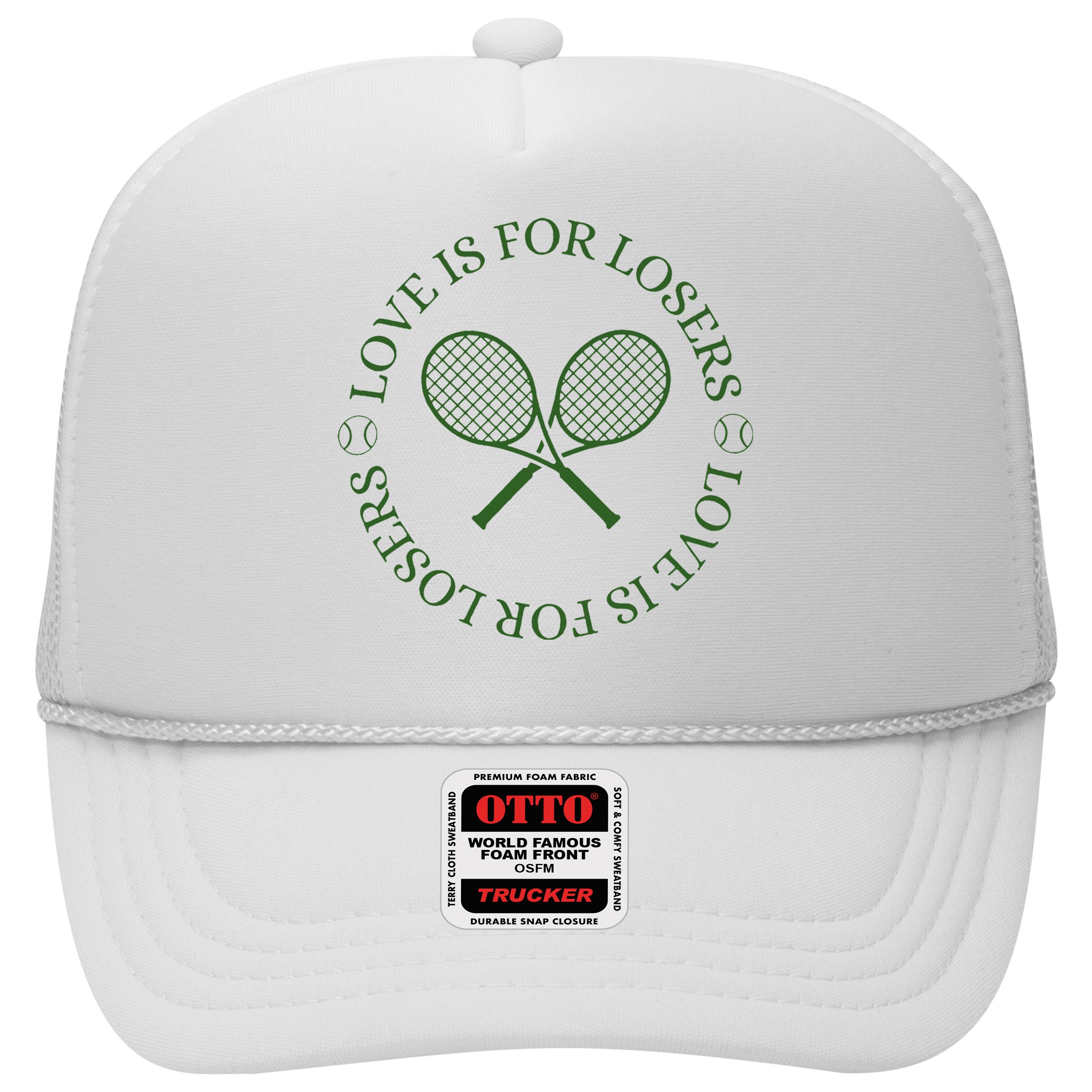 Love Is For Losers Tennis Funny For Tennis Player Hat