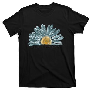 Life Is Funny Really Good Sunflower Men Women Family Black T-Shirt