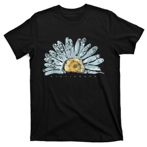 Life Is Funny Really Good Sunflower Family Black T-Shirt