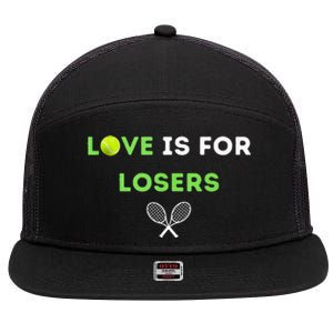 Love Is For Losers Tennis 7 Panel Mesh Trucker Snapback Hat