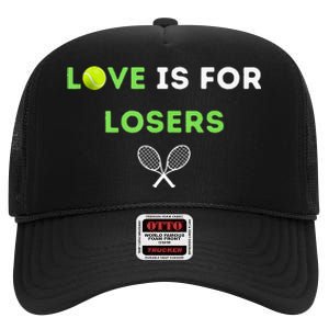 Love Is For Losers Tennis High Crown Mesh Back Trucker Hat