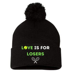 Love Is For Losers Tennis Pom Pom 12in Knit Beanie