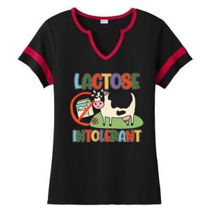 Lactose Intolerant Funny Sarcastic Meme Ladies Halftime Notch Neck Tee