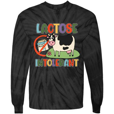 Lactose Intolerant Funny Sarcastic Meme Tie-Dye Long Sleeve Shirt