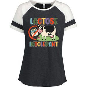 Lactose Intolerant Funny Sarcastic Meme Enza Ladies Jersey Colorblock Tee