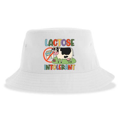 Lactose Intolerant Funny Sarcastic Meme Sustainable Bucket Hat