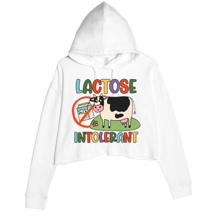 Lactose Intolerant Funny Sarcastic Meme Crop Fleece Hoodie