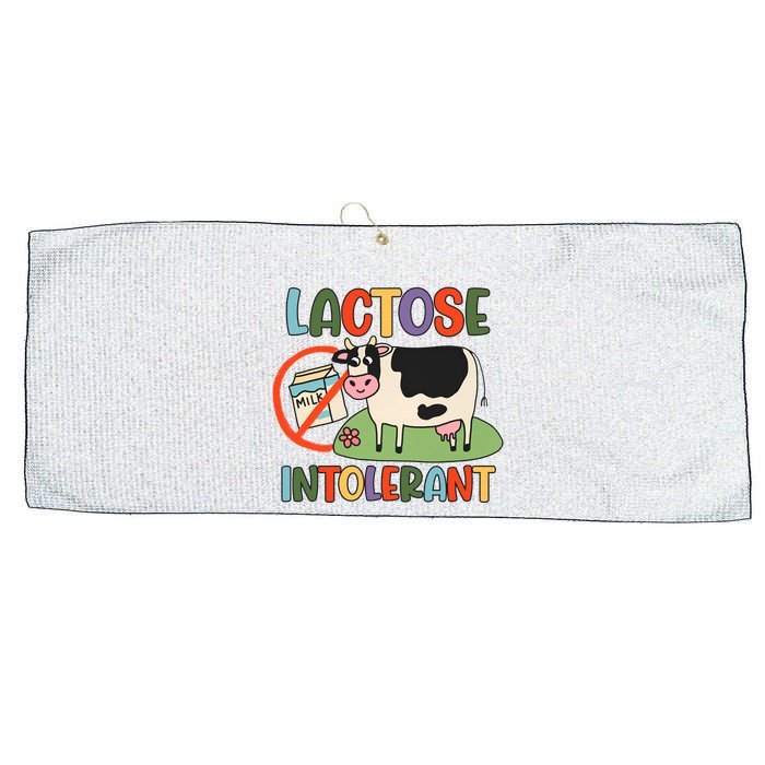 Lactose Intolerant Funny Sarcastic Meme Large Microfiber Waffle Golf Towel