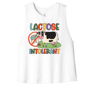 Lactose Intolerant Funny Sarcastic Meme Women's Racerback Cropped Tank