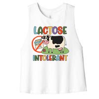 Lactose Intolerant Funny Sarcastic Meme Women's Racerback Cropped Tank