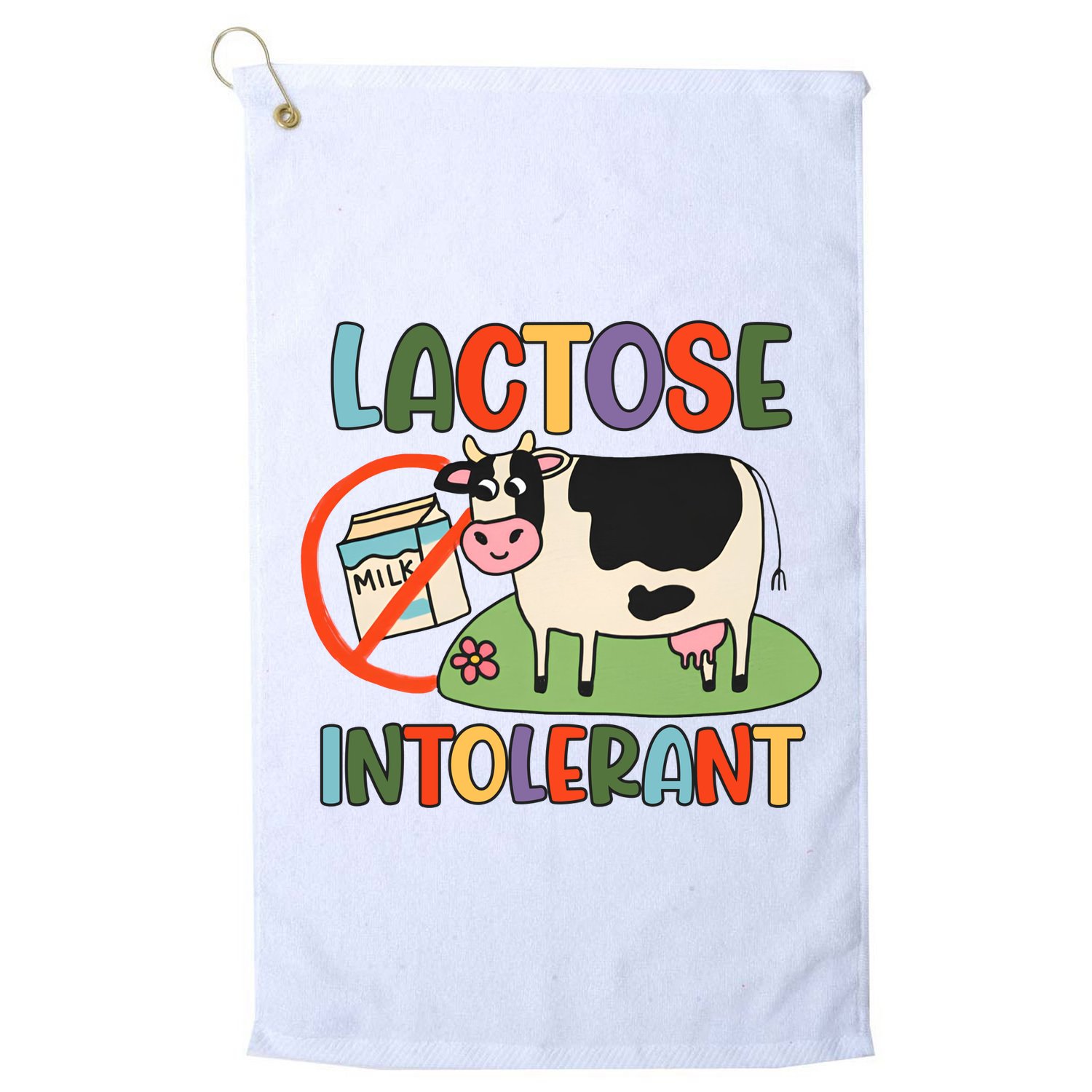 Lactose Intolerant Funny Sarcastic Meme Golf Towel