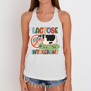 Lactose Intolerant Funny Sarcastic Meme Women's Knotted Racerback Tank