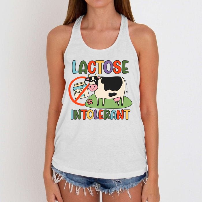 Lactose Intolerant Funny Sarcastic Meme Women's Knotted Racerback Tank