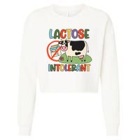 Lactose Intolerant Funny Sarcastic Meme Cropped Pullover Crew