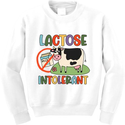 Lactose Intolerant Funny Sarcastic Meme Kids Sweatshirt