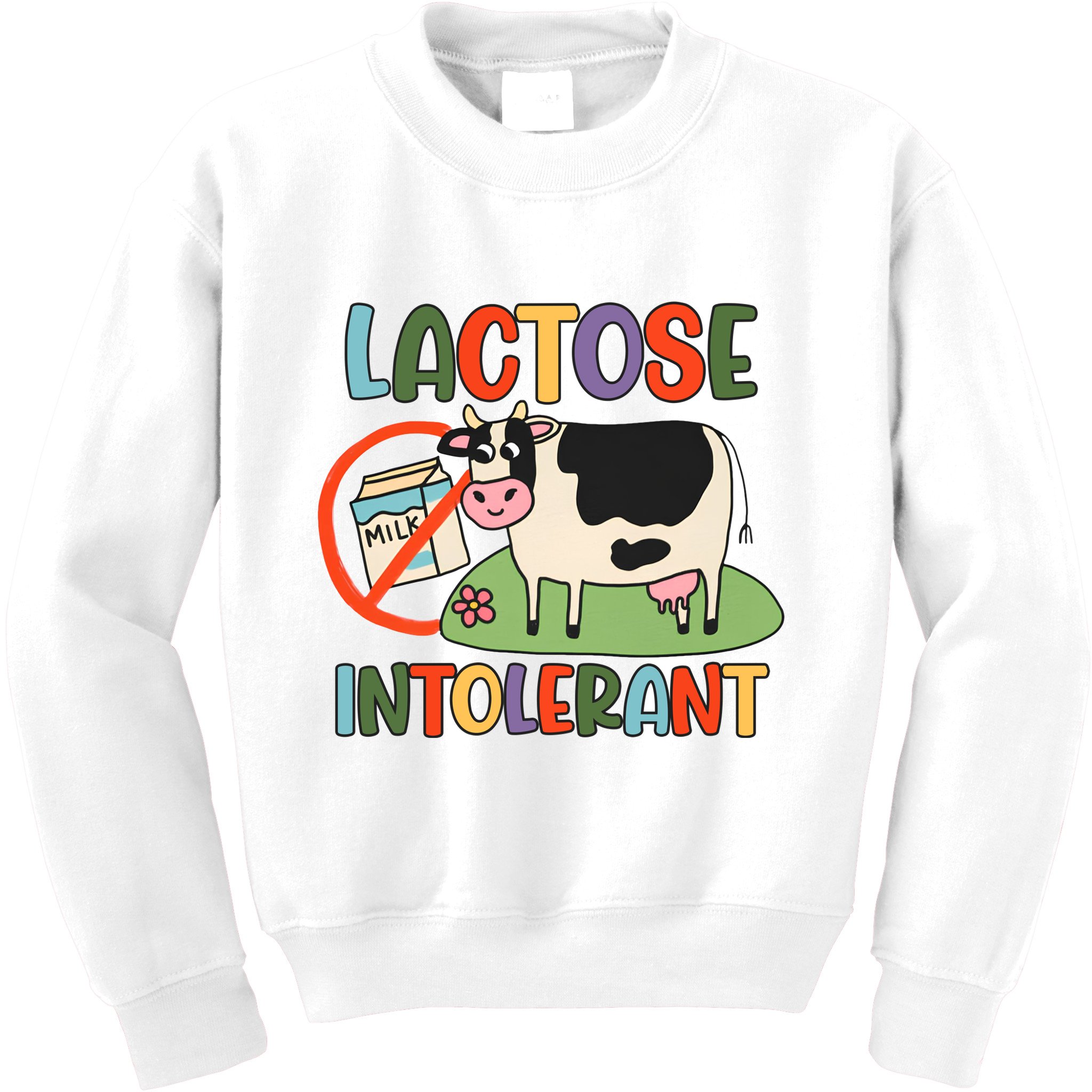 Lactose Intolerant Funny Sarcastic Meme Kids Sweatshirt