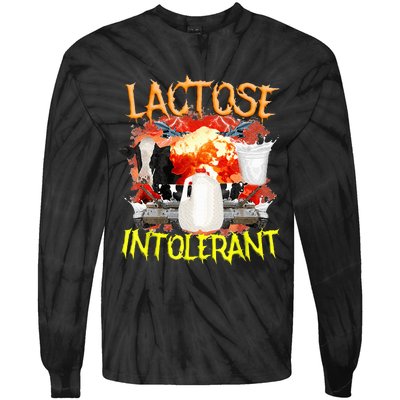 Lactose Intolerant Funny Sarcasm Oddly Specific Tie-Dye Long Sleeve Shirt