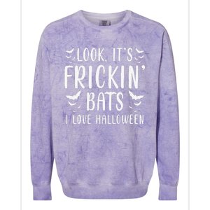 Look Its Frickin Bats I Love Halloween Bat Costume Cute Colorblast Crewneck Sweatshirt