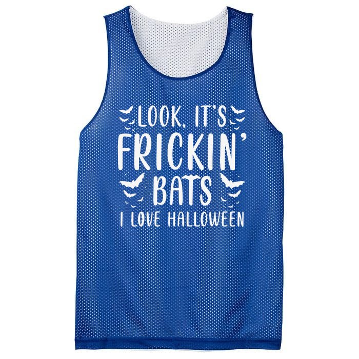 Look Its Frickin Bats I Love Halloween Bat Costume Cute Mesh Reversible Basketball Jersey Tank