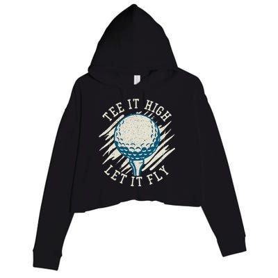 Let it Fly Distressed Golf Crop Fleece Hoodie