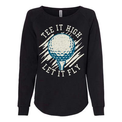 Let it Fly Distressed Golf Womens California Wash Sweatshirt