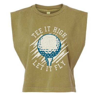 Let it Fly Distressed Golf Garment-Dyed Women's Muscle Tee