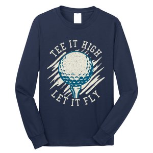 Let it Fly Distressed Golf Long Sleeve Shirt