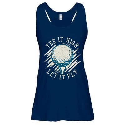 Let it Fly Distressed Golf Ladies Essential Flowy Tank