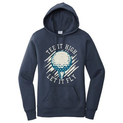 Let it Fly Distressed Golf Women's Pullover Hoodie