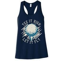 Let it Fly Distressed Golf Women's Racerback Tank