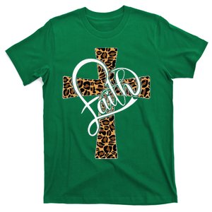 Love In Faith Tees Christian Religious Leopard Cheetah Cross T-Shirt