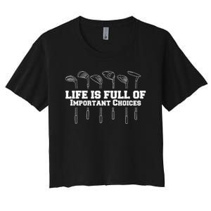 Life Is Full Of Important Choices Gun Rights Quote Gift Women's Crop Top Tee