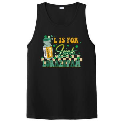 L Is For Lorazepam St Patrick's Day Nurse Pharmacist Crna PosiCharge Competitor Tank