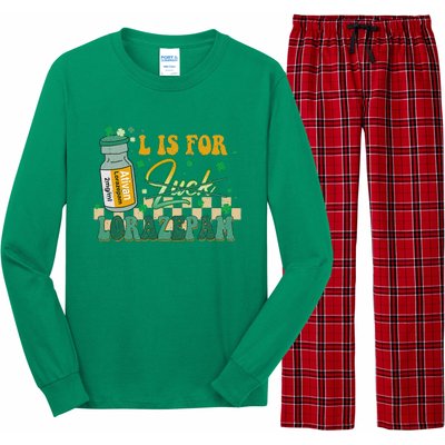 L Is For Lorazepam St Patrick's Day Nurse Pharmacist Crna Long Sleeve Pajama Set