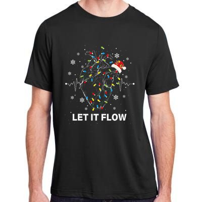 Let It Flow Anatomy Heart Cardiac Nurse Santa Hat Xmas Adult ChromaSoft Performance T-Shirt