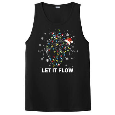 Let It Flow Anatomy Heart Cardiac Nurse Santa Hat Xmas PosiCharge Competitor Tank