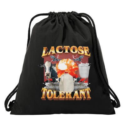 Lactose Intolerant Funny Sarcasm Oddly Specific Meme Drawstring Bag