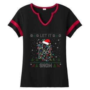 Let It Flow Cardiac Nurse Xmas Cardiology Nurse Christmas Ladies Halftime Notch Neck Tee