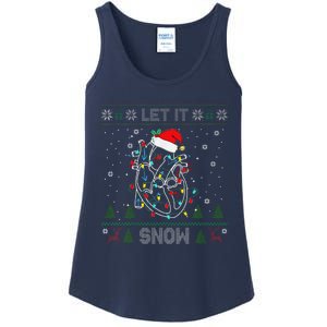 Let It Flow Cardiac Nurse Xmas Cardiology Nurse Christmas Ladies Essential Tank