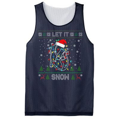 Let It Flow Cardiac Nurse Xmas Cardiology Nurse Christmas Mesh Reversible Basketball Jersey Tank