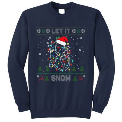 Let It Flow Cardiac Nurse Xmas Cardiology Nurse Christmas Tall Sweatshirt