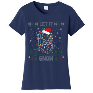 Let It Flow Cardiac Nurse Xmas Cardiology Nurse Christmas Women's T-Shirt