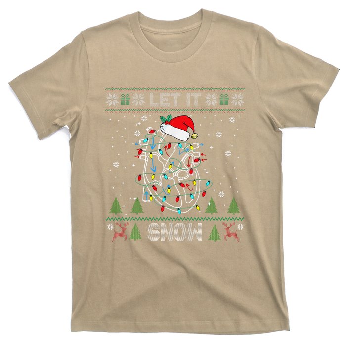 Let It Flow Cardiac Nurse Xmas Cardiology Nurse Christmas T-Shirt